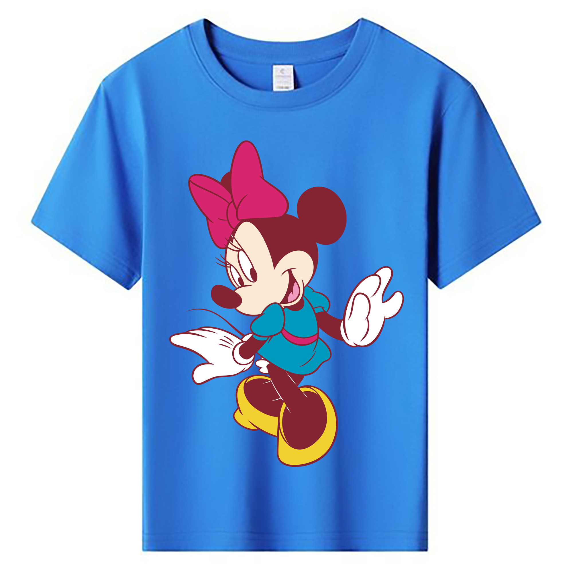 ミッキーマウス Mickey Mouse 綿100％キッズTシャツ（フロントプリント）